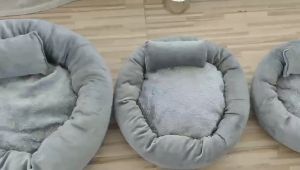 Premium Round And Soft Cat Bed With Pillow 40cm Long Lasting 2 colours