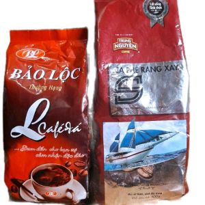 combo 2 gói cà phê pha phim trung nguyên chữ S rang xay+cà phê bảo lộc thượng hạn gói 500g mix trộn đều pha chung cho ra ly cà phê thơm ngon đọc đáo