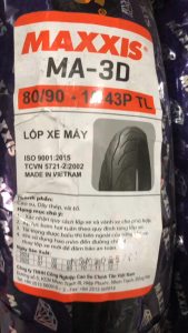 Vỏ xe máy không ruột 80/90-16 chính hãng Maxxis gai 3D kim cương