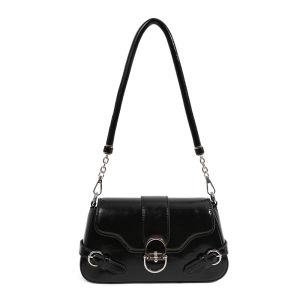 Cfekiishi Brand Store Urban Simple Style Butterfly Embroidery Underarm Bag Single Shoulder Slant Cross French Bread Bag for Women