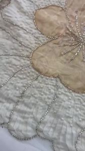 OLEVO | OLEVO African Beads Lace Fabric 2026 5 Yards High Quality 3D Flower French Mesh Tulle Embroidery Wedding Bridal Lace AT3078-A1