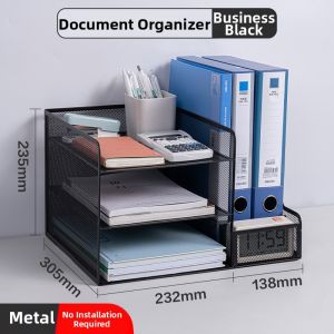 deli | Multifunction A4 File Storage Shelf 3 Layers