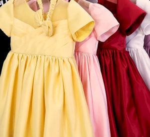 Pure Color Summer Newborn Toddler Clothing Baptism Princess Party Costume Baby Girl Clothes Pageant Big Bow 1st Birthday Dress Short Sleeve Infant Dress for 3 6 9 12 18 24 Months 1 2 Years Old