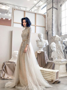 ชุดราตรียาวแขนยาวหรูหรา ชุดแต่งงาน ชุดคู่รัก ชุดการแสดง ชุดเยาวชน ชุดทำงาน ชุดทำงาน ชุดเยาวชน ชุดทำงาน