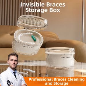 NAIFUNA | Orthodontic Retainer & Denture Storage Cleaning Box Portable