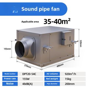 Chigo Ultra-Quiet Pipe Fan Exhaust Ventilator Kitchen Chess Room Centrifugal Strong Smoke Exhaust Pumping Air Ventilation Recycle Systems