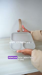Sinda Teflon Omelet Wajan Sekat 3in1 Breakfast Pan Wajan Omlet goreng telur 22Cm