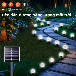 Năng Lượng Mặt Trời Quả Cầu Pha Lê Con Đường Đèn 30 Đèn LED Chống Nước Ngoài Trời Sân Vườn Dây Đèn Cho Bãi Cỏ Tiệc Cưới Giáng Sinh Trang Trí