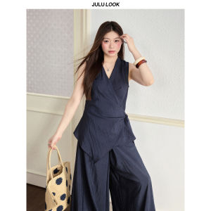JULULOOK | Đồ Bộ Thời Trang Kích Cỡ Lớn Thiết Kế Dập Nút Rộng