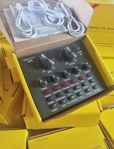 Soundcard V8 mixer mini Recording Audio video Live BONUS handset/handsfree