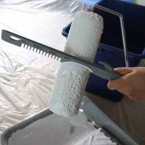 Multi-functional paint cleaner stirrer can opener bucket opener paint roller scraper paint brush cleaner.