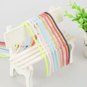 Universal Winder For iPhone Android USB Charging Earphone Wire 1.4m TPU Spiral Cable Protector Anti-break Spring Cord Wrap