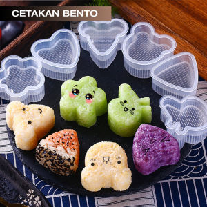 Cetakan Nasi Sushi Cetakan Nasi Bento Onigiri Anti Lengket Desain Kartun Lucu