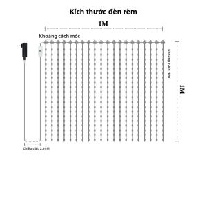 Đèn Rèm Thông Minh LED RGB 400 Bóng - Điều Khiển Từ Xa Bằng Ứng Dụng Tự Thiết Kế Văn Bản Tạo Hiệu Ứng Cảnh Đèn Dây LED Cho Giáng Sinh Đám Cưới Ngày Lễ