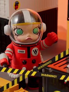 Acrylic Popmart Display Box With Led Light Voice Control Figurine Display Case Blind Box Toy Display Cabinet Figure Container Storage Box With Removable Divider