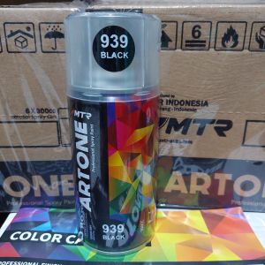 Pilok Pilox Cat Semprot ARTONE MTR 300CC(Besar)Biru Putih Clear Hitam Gold Hijau Kuning Merah Hitam Doff Dop Metalic Glossy Kuning Stabilo Chrome Bunglon Putih Doff Epoxy Primer Grey Hino Green Black White Semprotan Seperti Merk Samurai/Diton bisa diputar