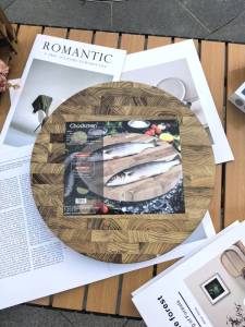 Square & round Chockmen Teak Wood Cutting Board Anti-Mold Vegetable Chopping Meat Grinding Non-Slip Kitchen Cooking Tool