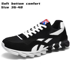 Mens casual sports shoes cushioning ladies breathable light running shoes city commuting comfortable walking shoes plus size 48