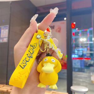 Takara Tomy | Pokemon Key Chain Anime Action Figures Bag Decoration Catoon Pvc Model Kids Toys Keychain Pikachu Couple Pendant Children Gifts