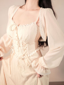 Soft Chiffon Sun Protection Clothes for Women Summer With Drawstring Skirt Outerwear Short Sleeve V-Neck Open Shawl Thin Outer Coat