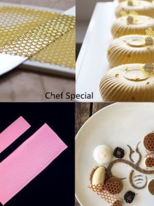 Creative Dishes Decoration Small Mesh Silicone Mold Lace Fondant Crown Honeycomb Baking Mesh Plug-in Abrasive Tool
