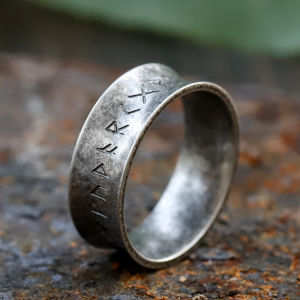 2024 New Creative Design Stainless Steel Viking RUNE Ring Men Nordic Trinity Wedding Rings for gift Fashion Jewelry