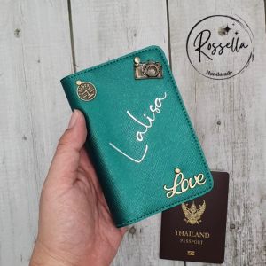 [ใส่ชื่อฟรี] ซองใส่พาสปอร์ต ปกพาสปอร์ต ซองใส่หนังสือเดินทาง กระเป๋าใส่หนังสือเดินทาง กระเป๋าใส่พาสปอร์ต