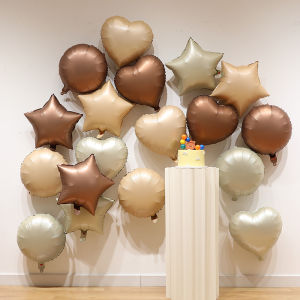 18 inch crystal cream cramel chocolate round balloon wedding decoration children birthday decoration aluminum foil party supplies festival partyneeds birthday decor annivers