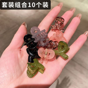 Mini Hair Claw Clips Set of 10 Womens Forehead Bangs Styling Hair Accessories Versatile Side Headwear Korean Style Fashion