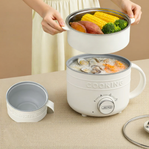 JIEXG | Nồi nấu điện mini đa năng JIEXG 2L - Phù hợp cho 1-2 người Chuyên dụng cho ký túc xá và gia đình (Công nghệ Đức)