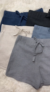 Calliah Bundle of 3 short Rib Knitted Fabric Makapal Basic Short