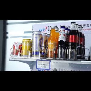 Penganjur minuman untuk penolak boleh menolak Dispenser minuman organisasi peti sejuk yang dimuatkan Spring untuk