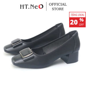 Giày Công Sở - Giày Cao Gót Nữ HT.NEO Mũi Tròn  Gót Trụ Cao 5cm Thanh Lịch GC05