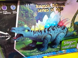 Stegosaurus walking dragon with lights and sounds for boys and girls