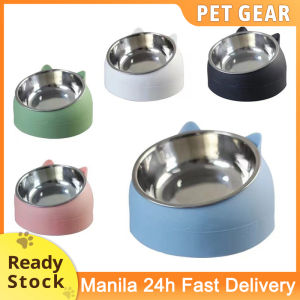 200ml Cat Food Bowl Raised No Slip Stainless Steel Elevated Stand Puppy Cats Neck Protection Dish Pet Bowl Food Drink Water Feeder Cat Food Pot Dog Pot Cat Pot Cat Supplies Dog Supplies Milk Cat Teddy Golden Retriever