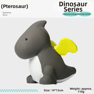 QMONSTER | Dinosaur-shaped Latex Squeaking Dog Toy Bite Resistant Entertaining