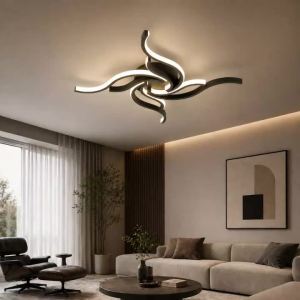 LED Ceiling Light Modern Nordic Lamp 110V 220V APP Remote Control 3 Colors Dimmable