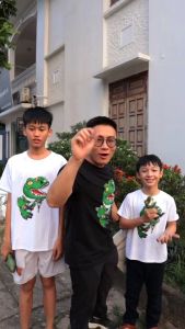 [THẾ DÂN] Combo 2 BALO Dây Rút Khủng Long Rex Huyết Long Đeo Vai