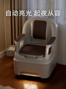 Portable Toilet Chair for Elderly People Safe And Durable Bedroom Use Mobile Toilet Seat for Adults with Disabilities