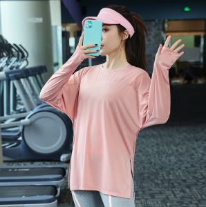 🇲🇾STOCK KL Women FELLO Plus Size O-Neck Ice Cool Korean Loose Casual Tops Sportwear Fitness Run Dance Yoga Quick Dry T-Shirt