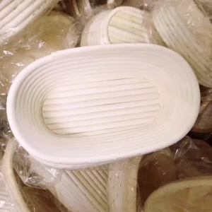 Oval Bread Fermentation Basket Baking Supplies Bread Fermentation Handmade Rattan Linen-lined Basket