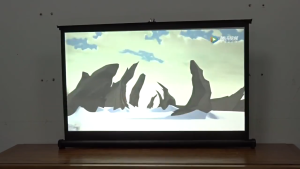 Màn Chiếu Mini Để Bàn 40" - 50" Di Động Apollo 4K 2025 Nhỏ Gọn Tiện Lợi Mang theo Dễ dàng Linh hoạt không cần lắp đặt