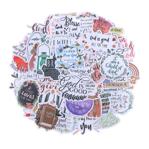 [TG835]52pcs  Phrase Christians Religion Sayings Stickers  Sticker Decal for Skateboard Suitcase Graffiti Luggage Motorcycle