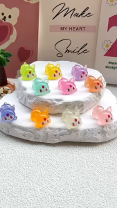 Bunda Choice-C1453 Kartun Cute 3D DIY Aksesoris Miniatur Karakter Resin Glow In The Dark / Ornamen