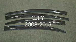 กันสาด คิ้วกันสาด คิ้วประตู คิ้ว สีดำทึบ ซิตี้ Honda City 2008 2009 2010 2011 2012 2013 ใส่ร่วมกันได้ RI