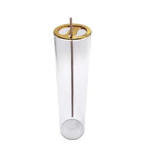 Incense Stick Holder with Glass Ash Catcher – Anti-Ash Flying Modern Burner for Meditation Yoga Spa Home Decor