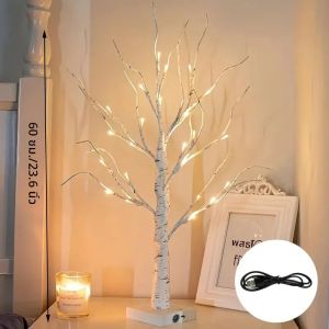 ไฟ LED ประดับต้นอีสเตอร์24ดวงโคมไฟนางฟ้ากิ่งไม้จาก3AA และยูเอสบีสำหรับตกแต่งวันคริสต์มาสห้องนอนปาร์ตี้