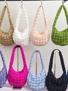 🚚 สุดยอดเงิน 2 วัน 🚚 คลิป ผ้าฝ้ายเบาะกระเป๋าสะพายแฟชั่นสบาย ๆ Michelin Bag ควิลท์ลายสก๊อตความจุข กระเป๋าสีทำศัพท์