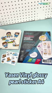 YASEN Waterproof A4 Sticker Pearl Vinyl for Printing Inkjet Glossy Matte & Transparent 150GSM 20pcs