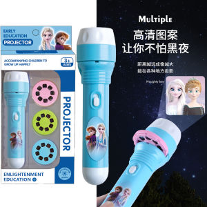 Disney | 24 Patterns Disney Series Cartoon Creativity Projection Flashlight Children Torch Lamp Flashlight Projector Anime Decor